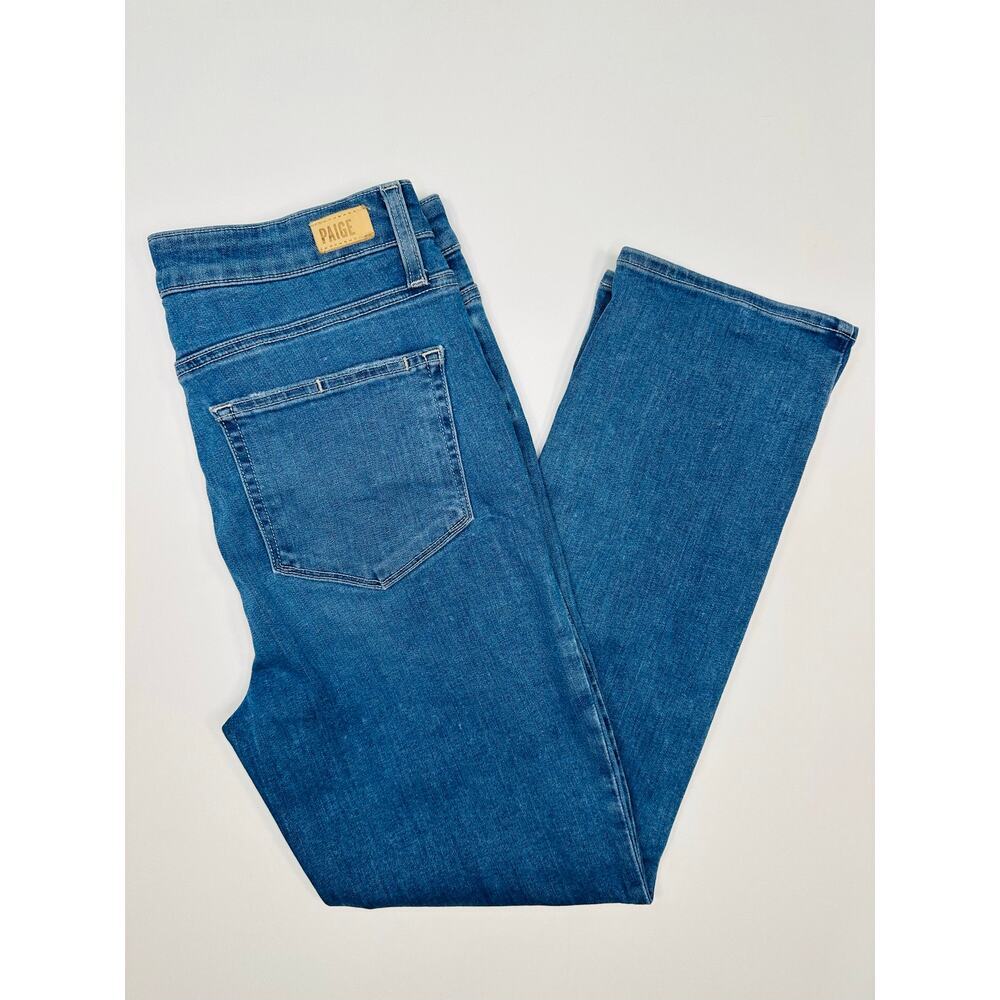 Paige Jacqueline Straight Leg Medium Wash Stretch Denim  Jeans Size 30